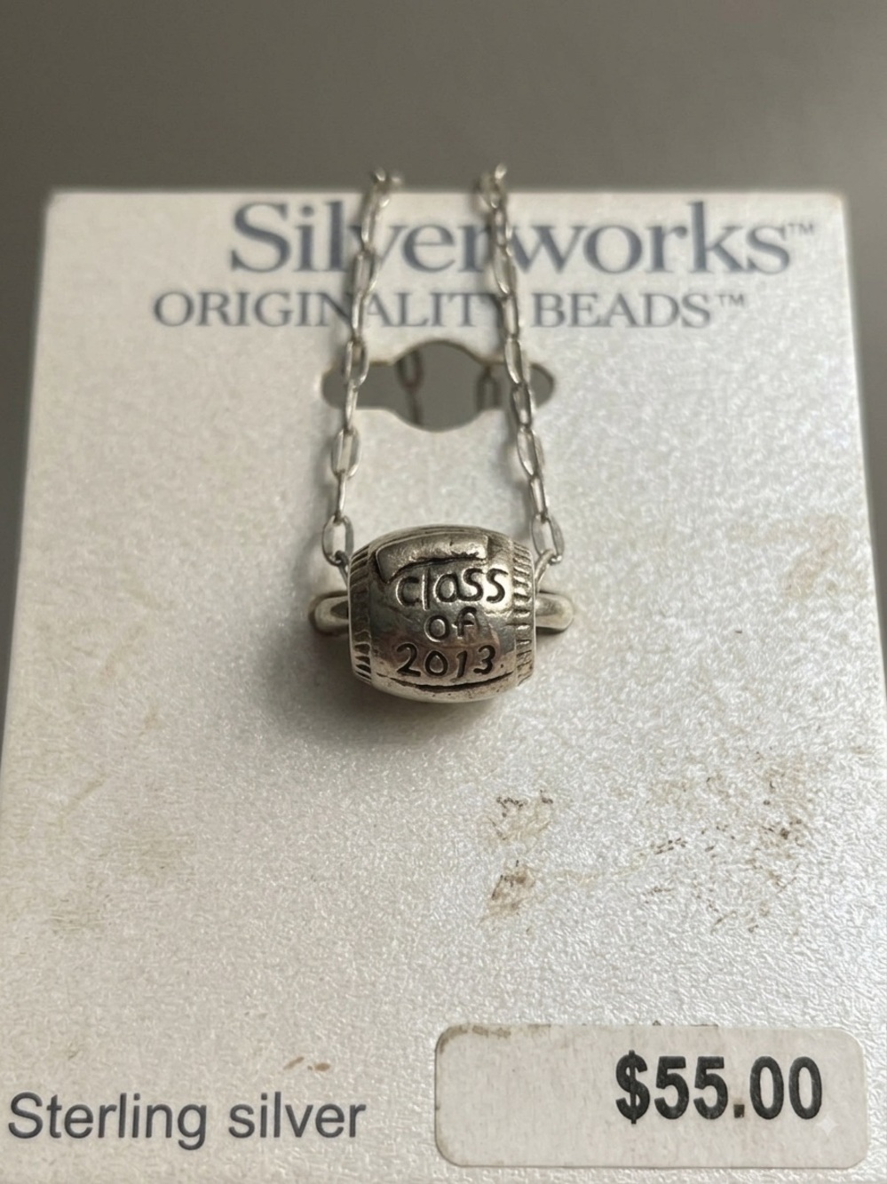 Sterling Silver 'Class of 2013' Bead Necklace - Silverworks